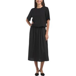 ARTE81 Made In Italy Mixed Media Jersey And Poplin Dress